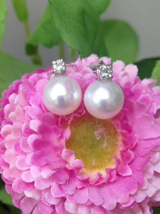 earrings pearls and diamonds