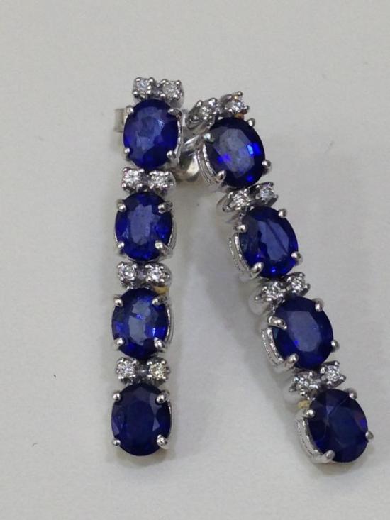 earrings sapphires and diamonds