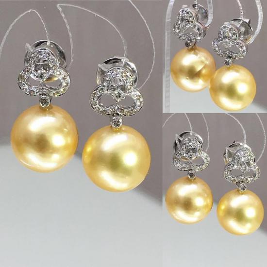 earrings with gold pearls