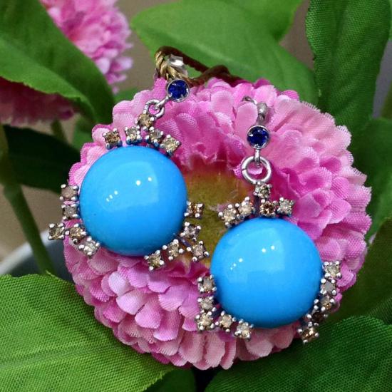 earrings with turquoise