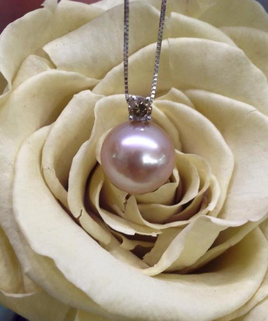 pendant pink pearl