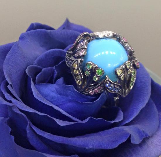 ring with turquoise