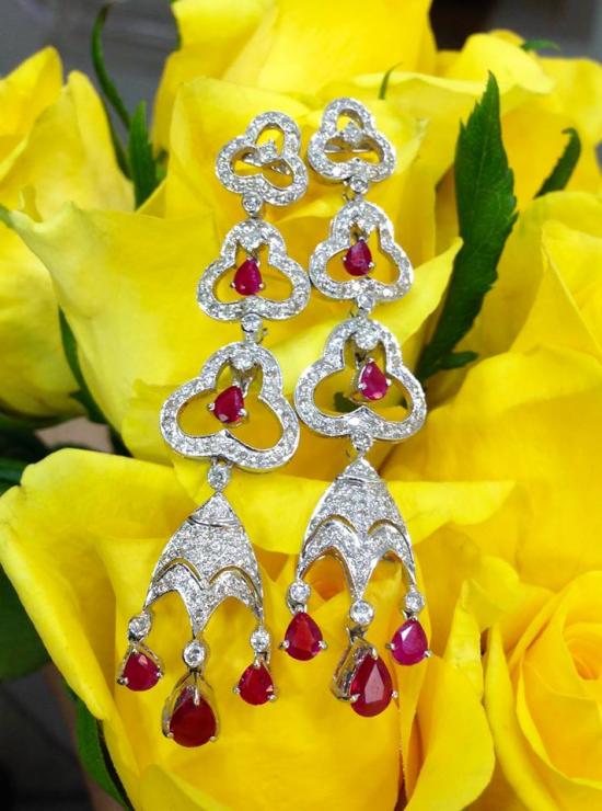 rubies and diamonds earrings