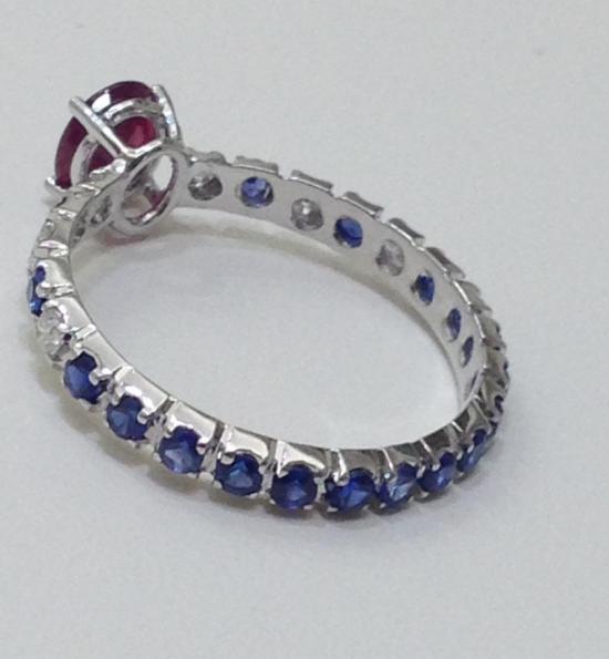 whisker with diamonds, sapphires and ruby