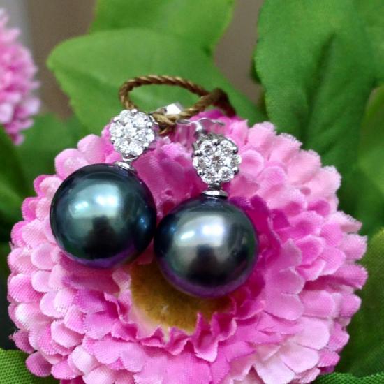Orecchini con perle polinesiane