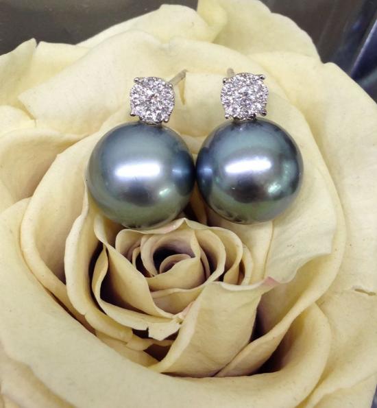 orecchini perle polinesiane
