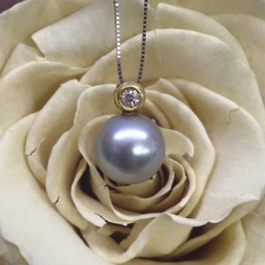 Pendente perla grigia - Image 1