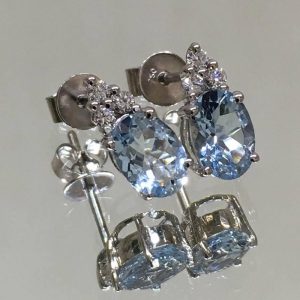 Orecchini acquamarine e diamanti - Image 3