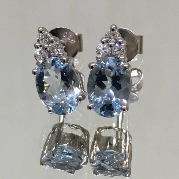 orecchini acquamarine diamanti