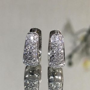 Orecchini a cerchio con diamanti - Image 1