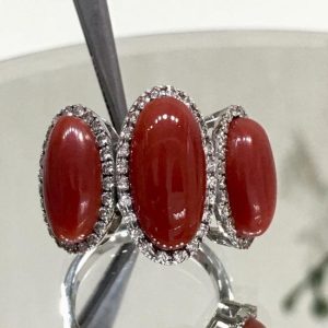 Anello con coralli testa di moro - Image 1