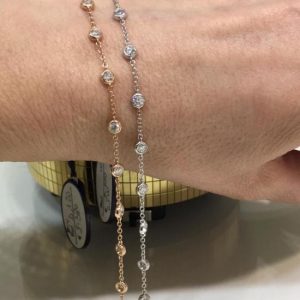 Bracciali mod. Tiffany con diamanti - Image 1