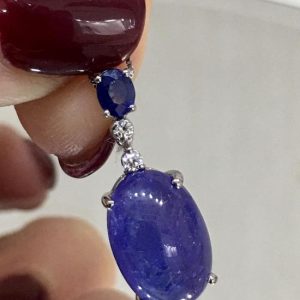 Pendente con tanzanite, zaffiro e diamanti - Image 3