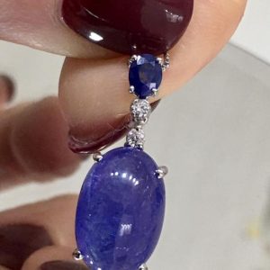 Pendente con tanzanite, zaffiro e diamanti - Image 1